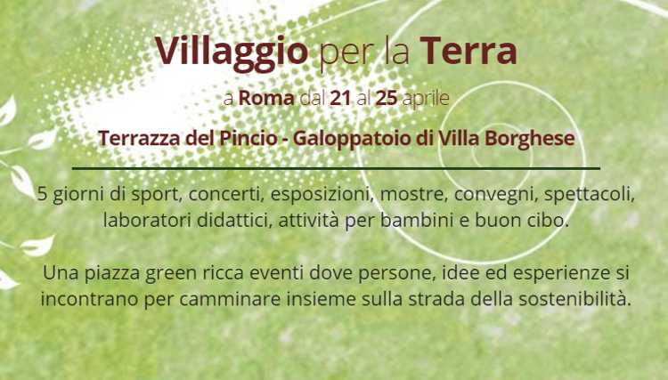 A Roma torna il ‘Villaggio per la Terra’, cinque giornate di eventi